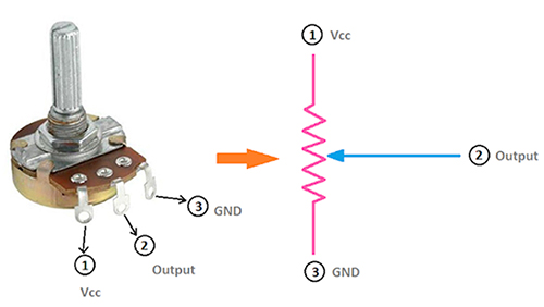 ความรู้พื้นฐานเกี่ยวกับโพเทนชิโอมิเตอร์แบบดิจิตอล Circuit Diagram